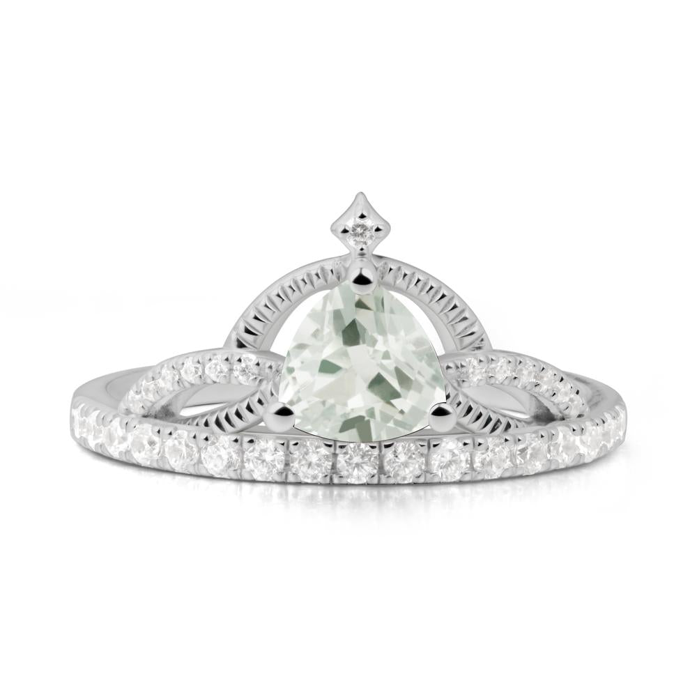 Tiara Green Amethyst Engagement Ring - LUO Jewelry #metal_platinum