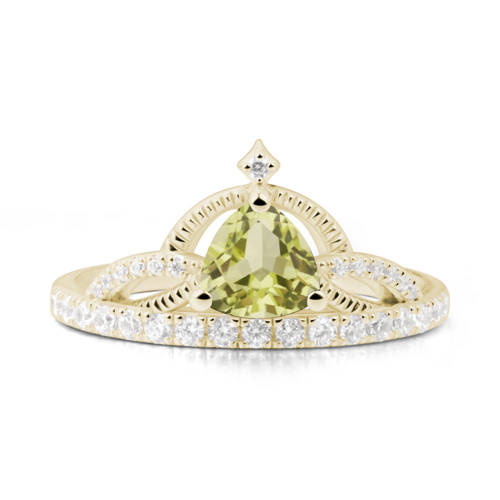 Trillion Cut Lemon Quartz Tiara Ring - LUO Jewelry #metal_14k yellow gold