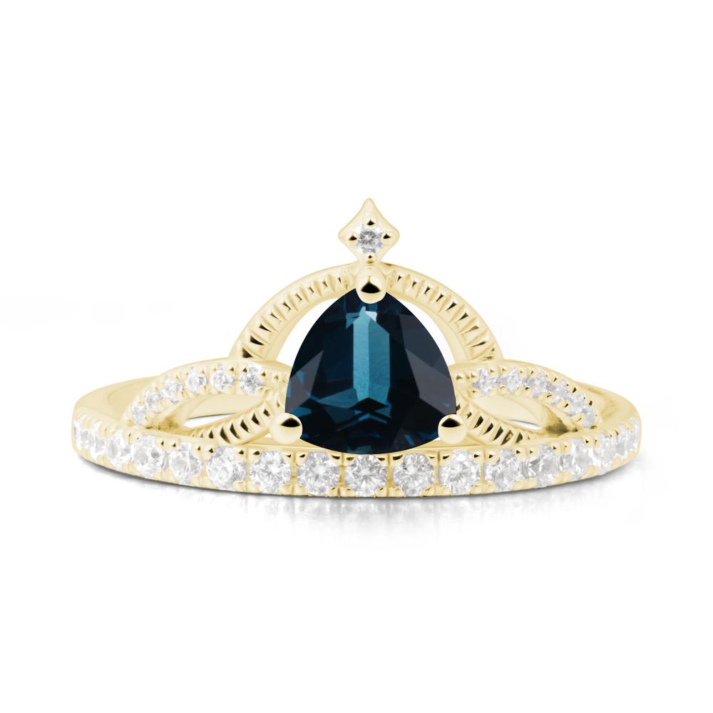 Tiara London Blue Topaz Engagement Ring - LUO Jewelry #metal_18k yellow gold