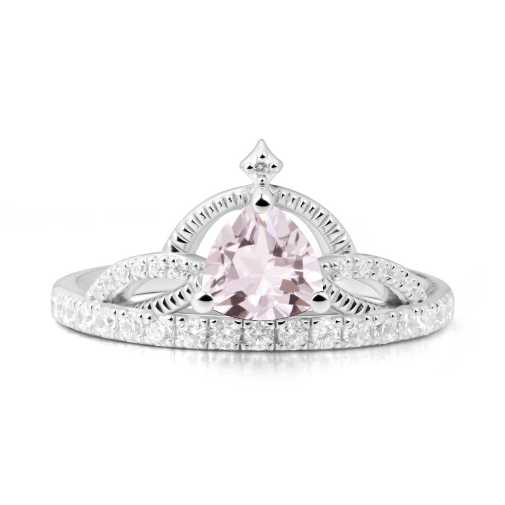 Trillion Cut Morganite Tiara Ring - LUO Jewelry #metal_sterling silver
