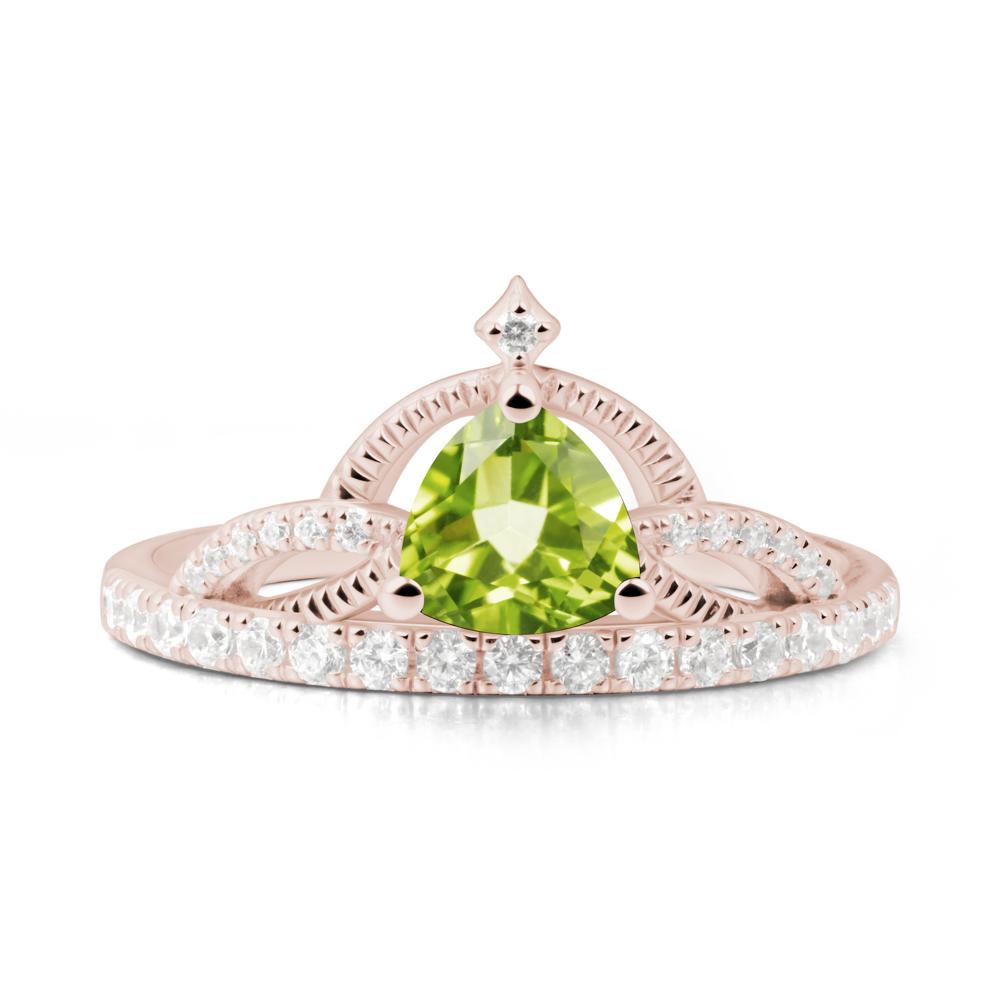 Tiara Peridot Engagement Ring - LUO Jewelry #metal_14k rose gold