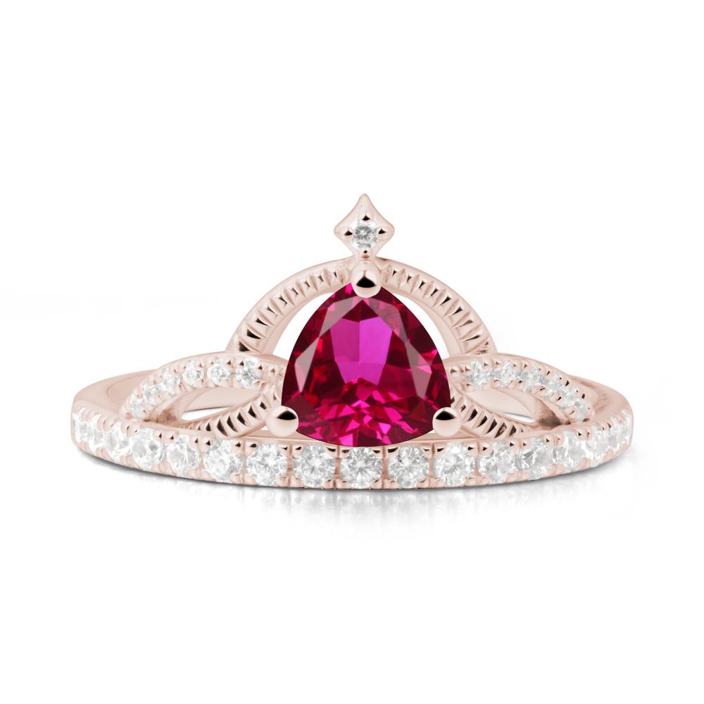 Tiara Ruby Engagement Ring - LUO Jewelry #metal_14k rose gold