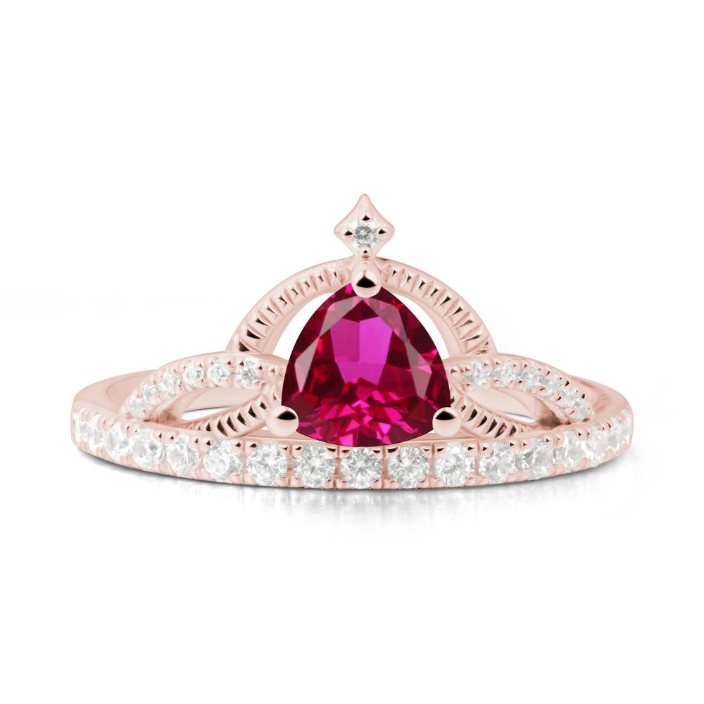 Tiara Ruby Engagement Ring - LUO Jewelry #metal_18k rose gold