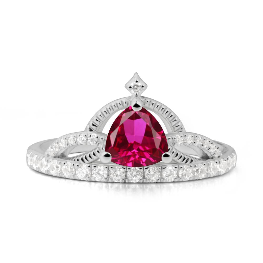 Tiara Ruby Engagement Ring - LUO Jewelry #metal_platinum