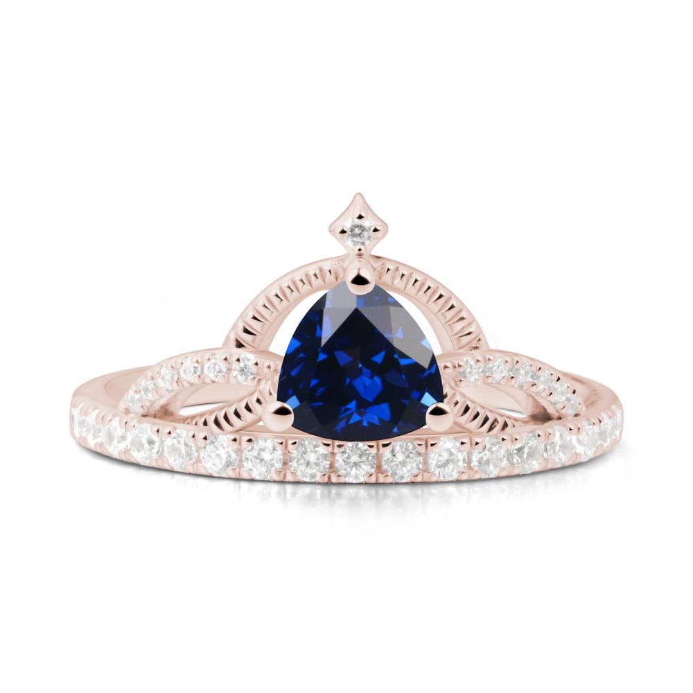 Tiara Sapphire Engagement Ring - LUO Jewelry #metal_14k rose gold