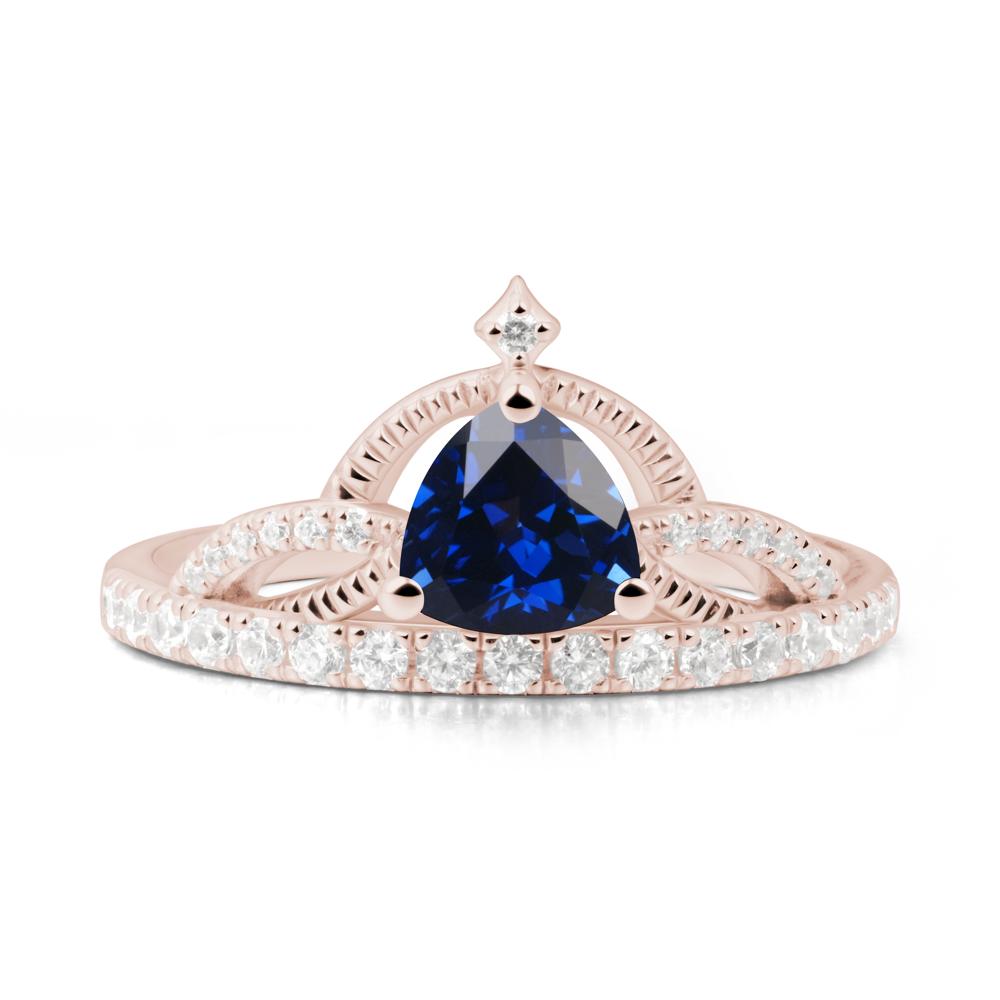 Tiara Sapphire Engagement Ring - LUO Jewelry #metal_14k rose gold