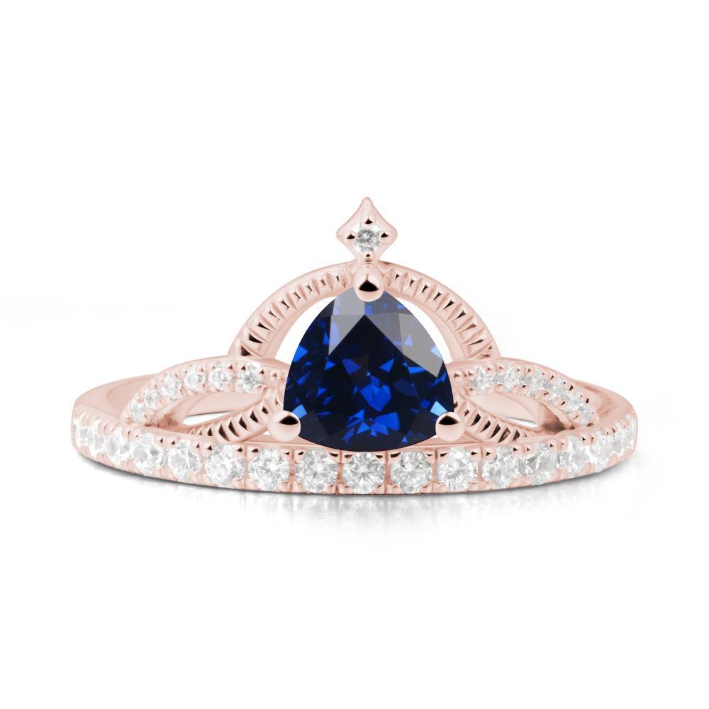 Tiara Sapphire Engagement Ring - LUO Jewelry #metal_18k rose gold