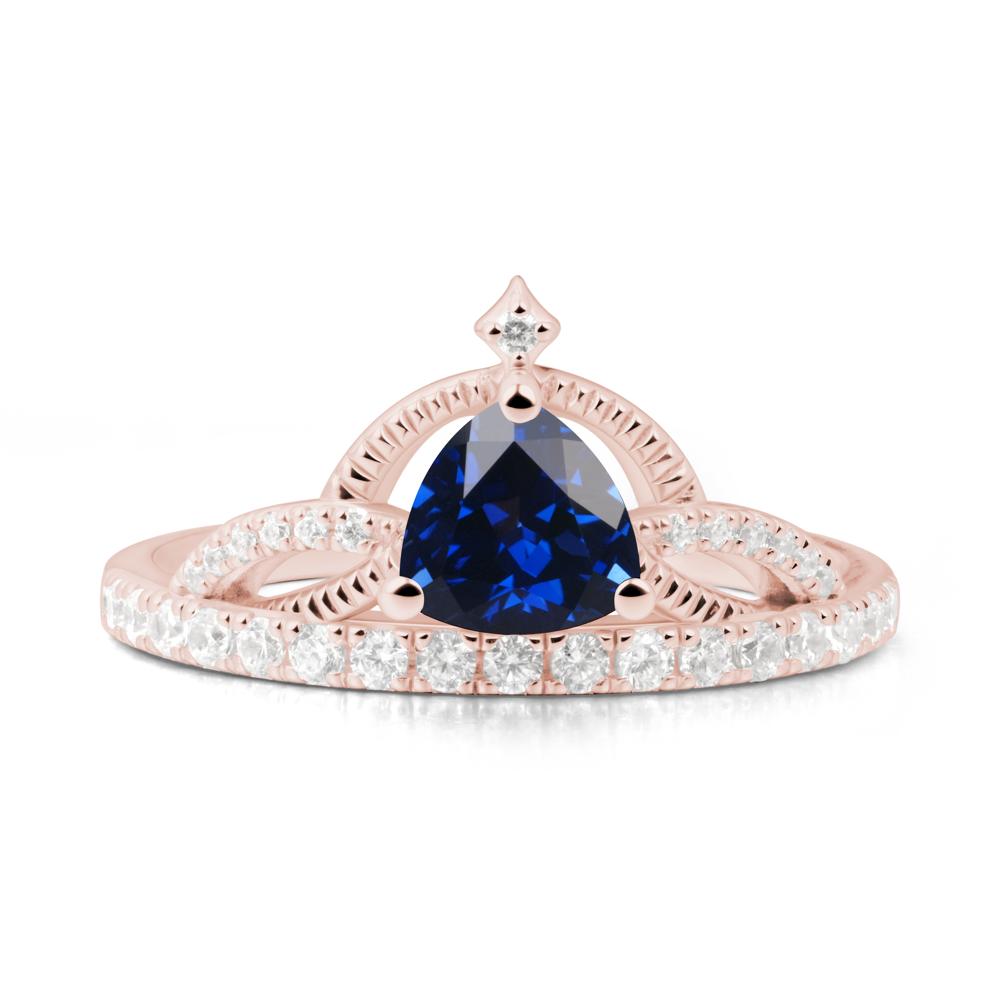 Tiara Sapphire Engagement Ring - LUO Jewelry #metal_18k rose gold