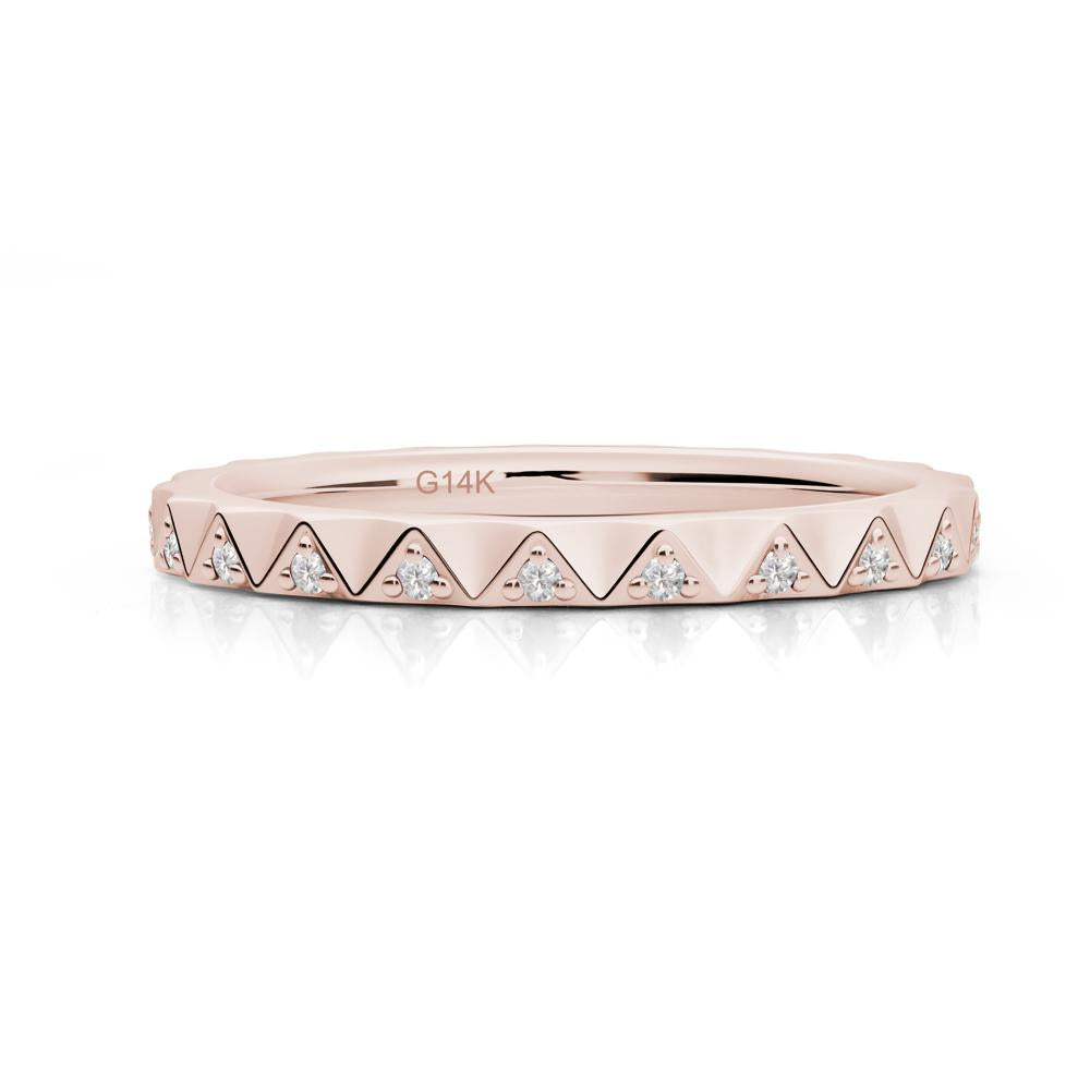 Cubic Zirconia Triangle Eternity Band - LUO Jewelry #metal_14k rose gold