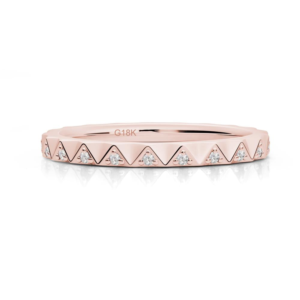 Cubic Zirconia Triangle Eternity Band - LUO Jewelry #metal_18k rose gold
