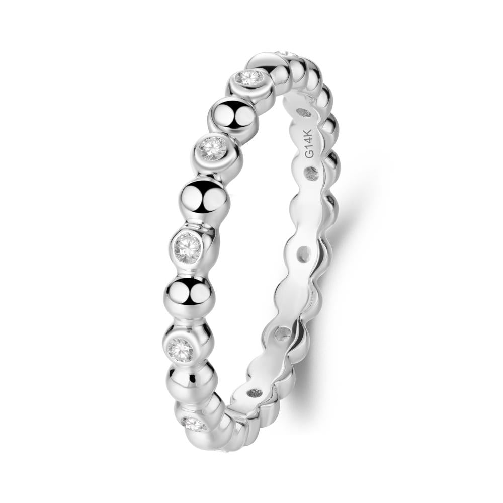 Cubic Zirconia Bubble Ring - LUO Jewelry #metal_14k white gold