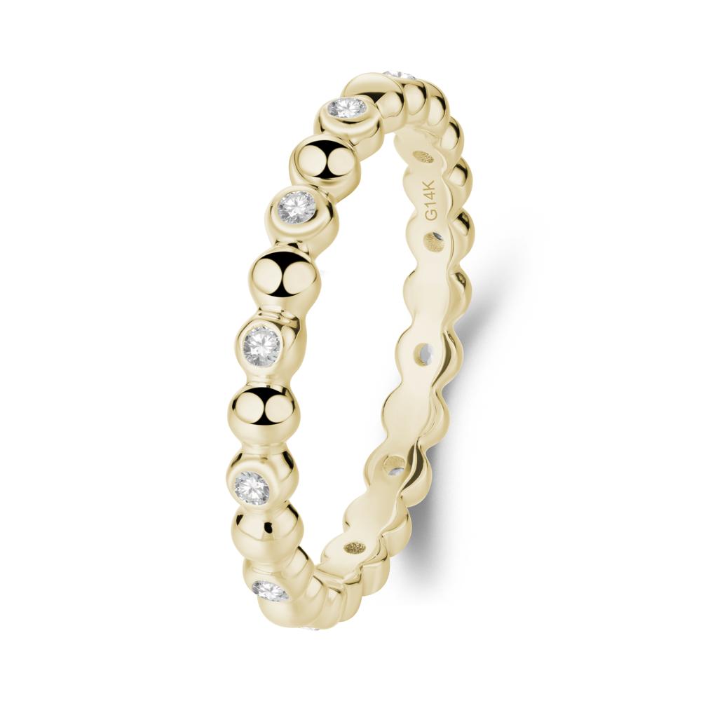 Cubic Zirconia Bubble Ring - LUO Jewelry #metal_14k yellow gold