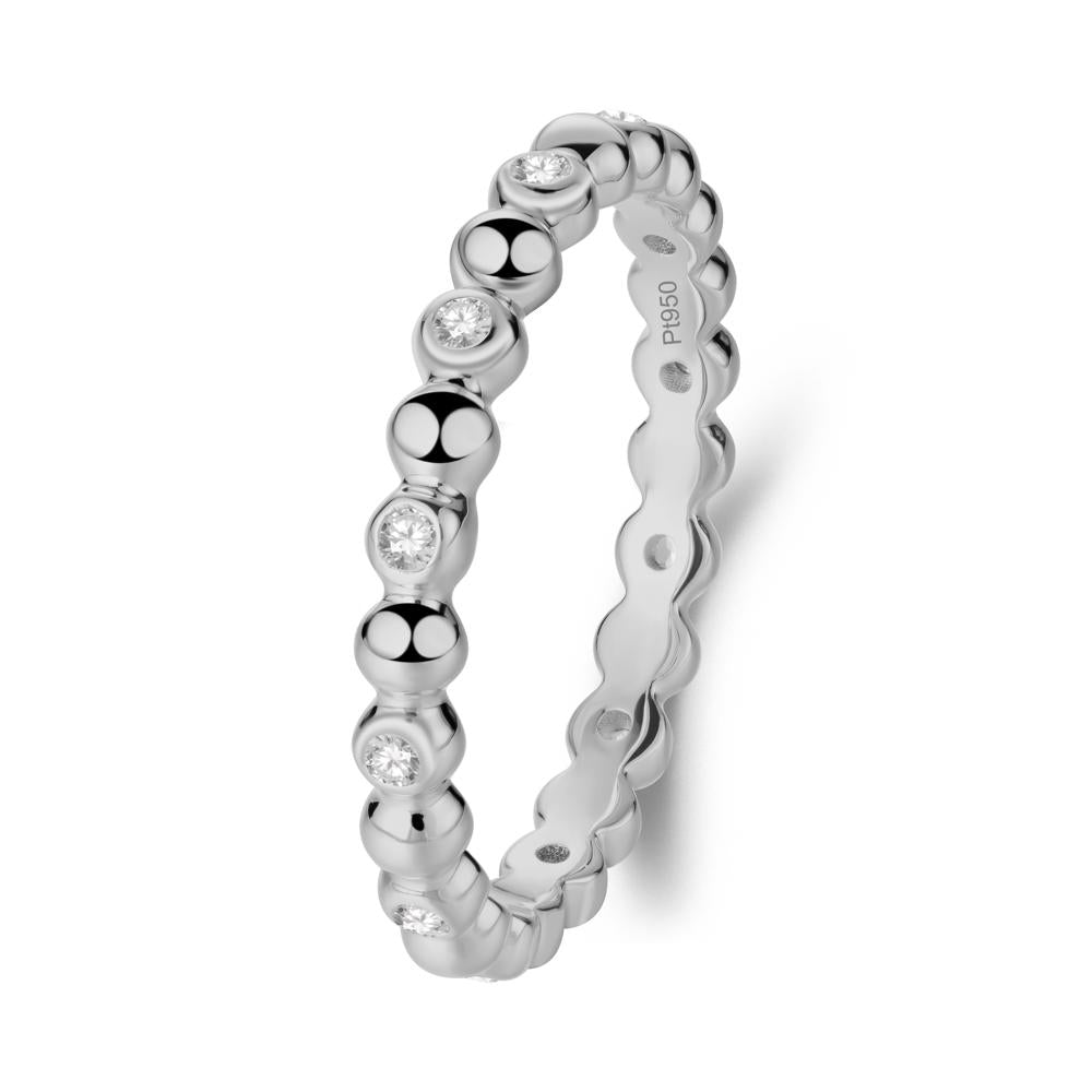 Cubic Zirconia Bubble Ring - LUO Jewelry #metal_platinum