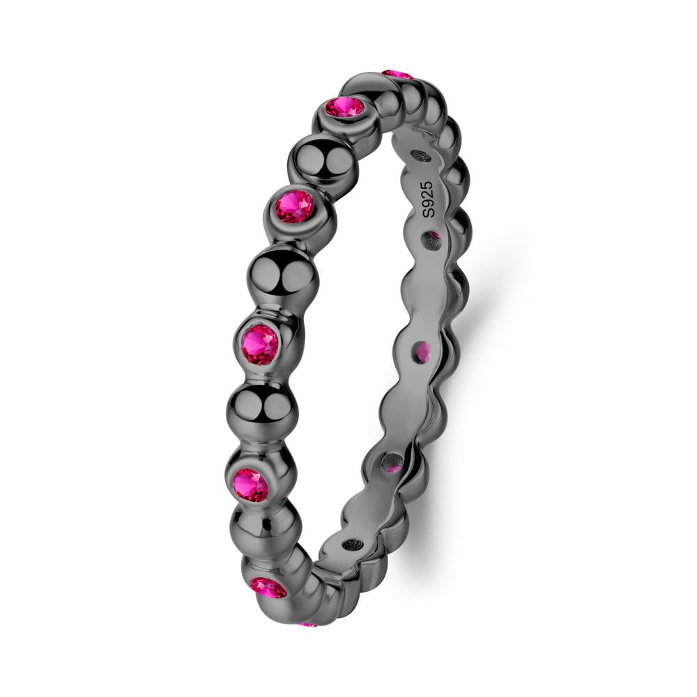 Ruby Bubble Ring - LUO Jewelry #metal_black finish sterling silver