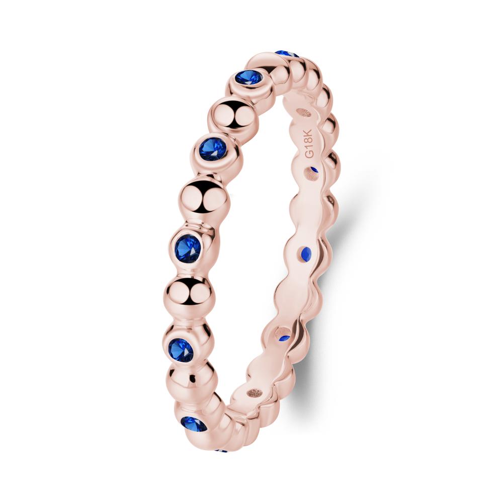 Minimalist Sapphire Wedding Ring - LUO Jewelry #metal_18k rose gold