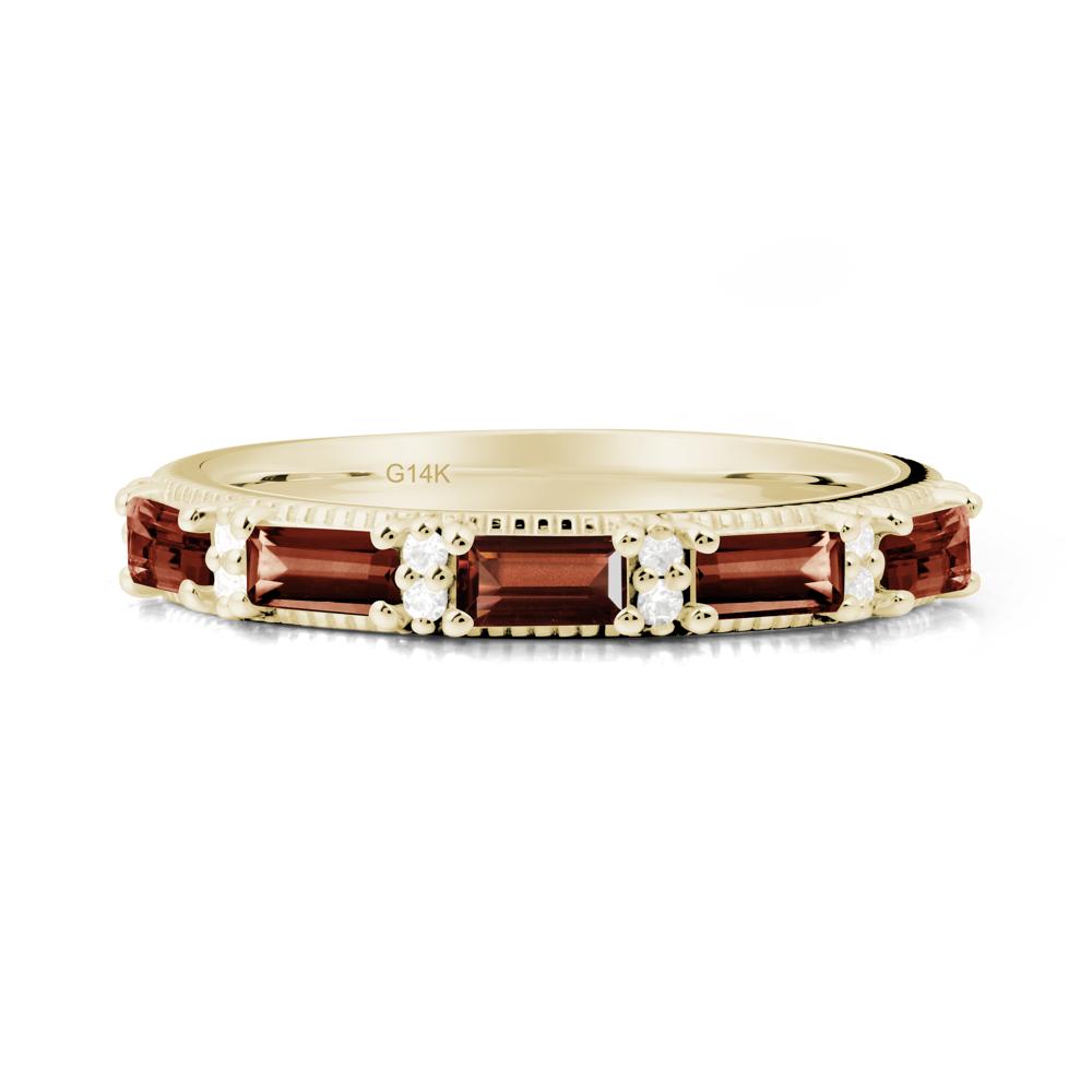 Baguette Garnet Eternity Ring - LUO Jewelry #metal_14k yellow gold