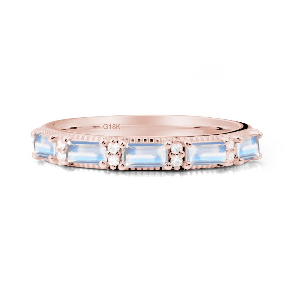 Baguette Moonstone Eternity Ring - LUO Jewelry #metal_18k rose gold