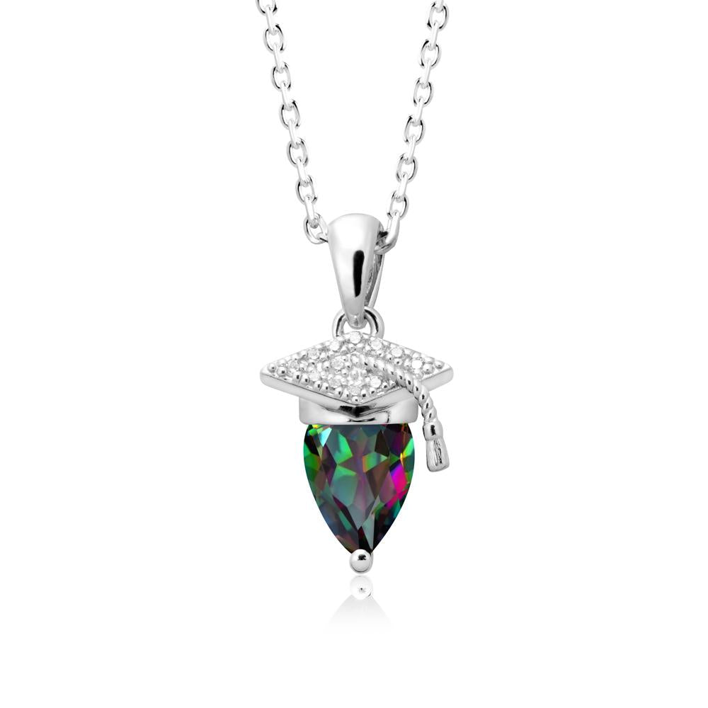 Graduation Gift Mystic Topaz Necklace - LUO Jewelry #metal_18k white gold