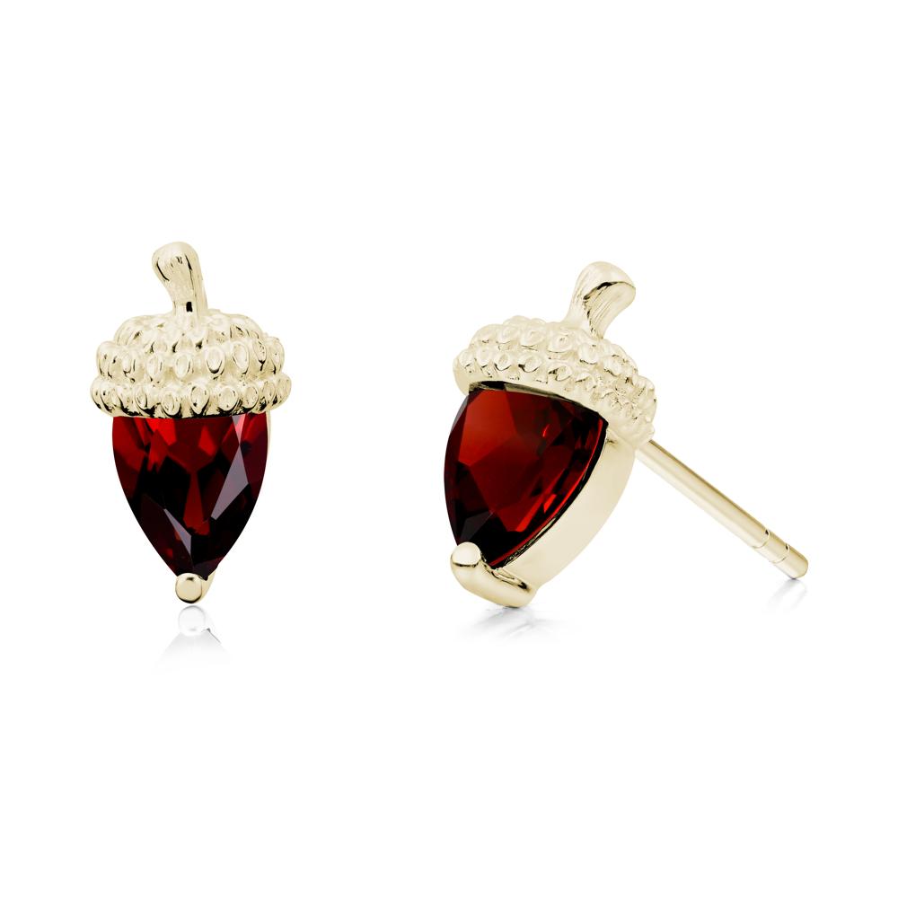 Garnet Acorn Earrings - LUO Jewelry #metal_14k yellow gold