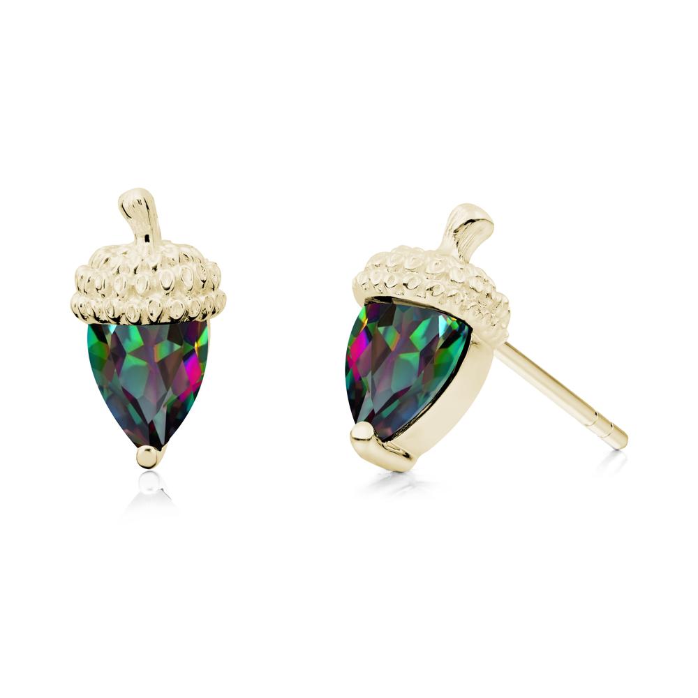 Mystic Topaz Acorn Earrings - LUO Jewelry #metal_14k yellow gold