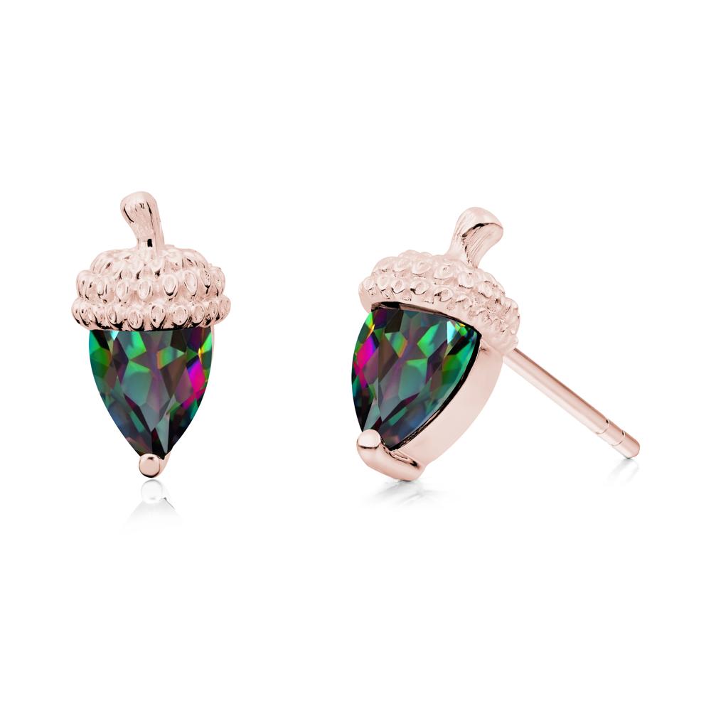 Mystic Topaz Acorn Earrings - LUO Jewelry #metal_18k rose gold
