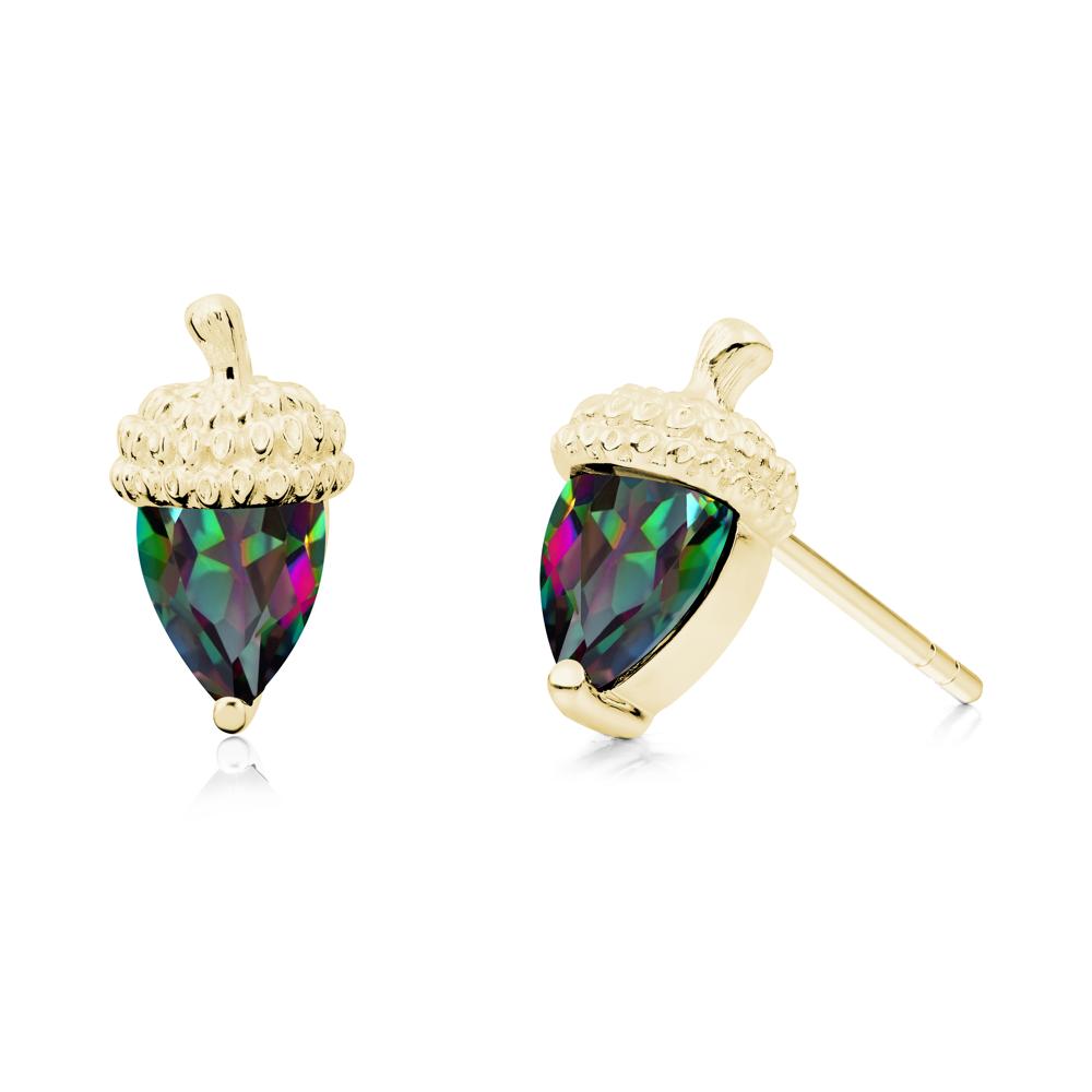 Mystic Topaz Acorn Earrings - LUO Jewelry #metal_18k yellow gold