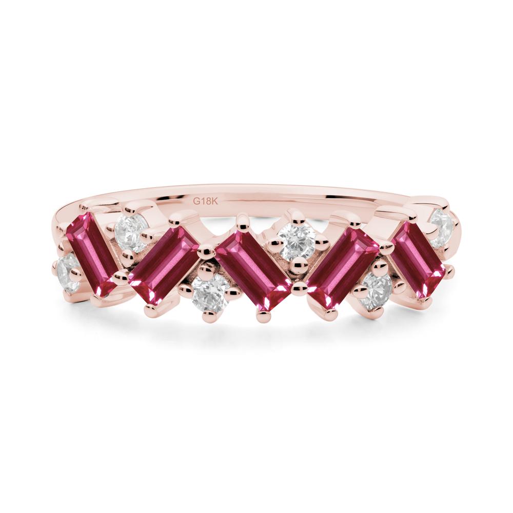 Baguette Ruby Ring - LUO Jewelry #metal_18k rose gold