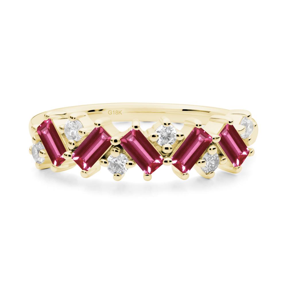 Baguette Ruby Ring - LUO Jewelry #metal_18k yellow gold