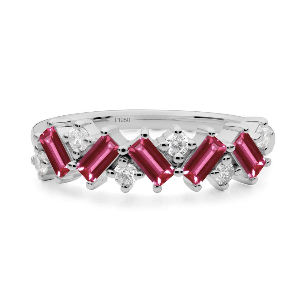Baguette Ruby Ring - LUO Jewelry #metal_platinum