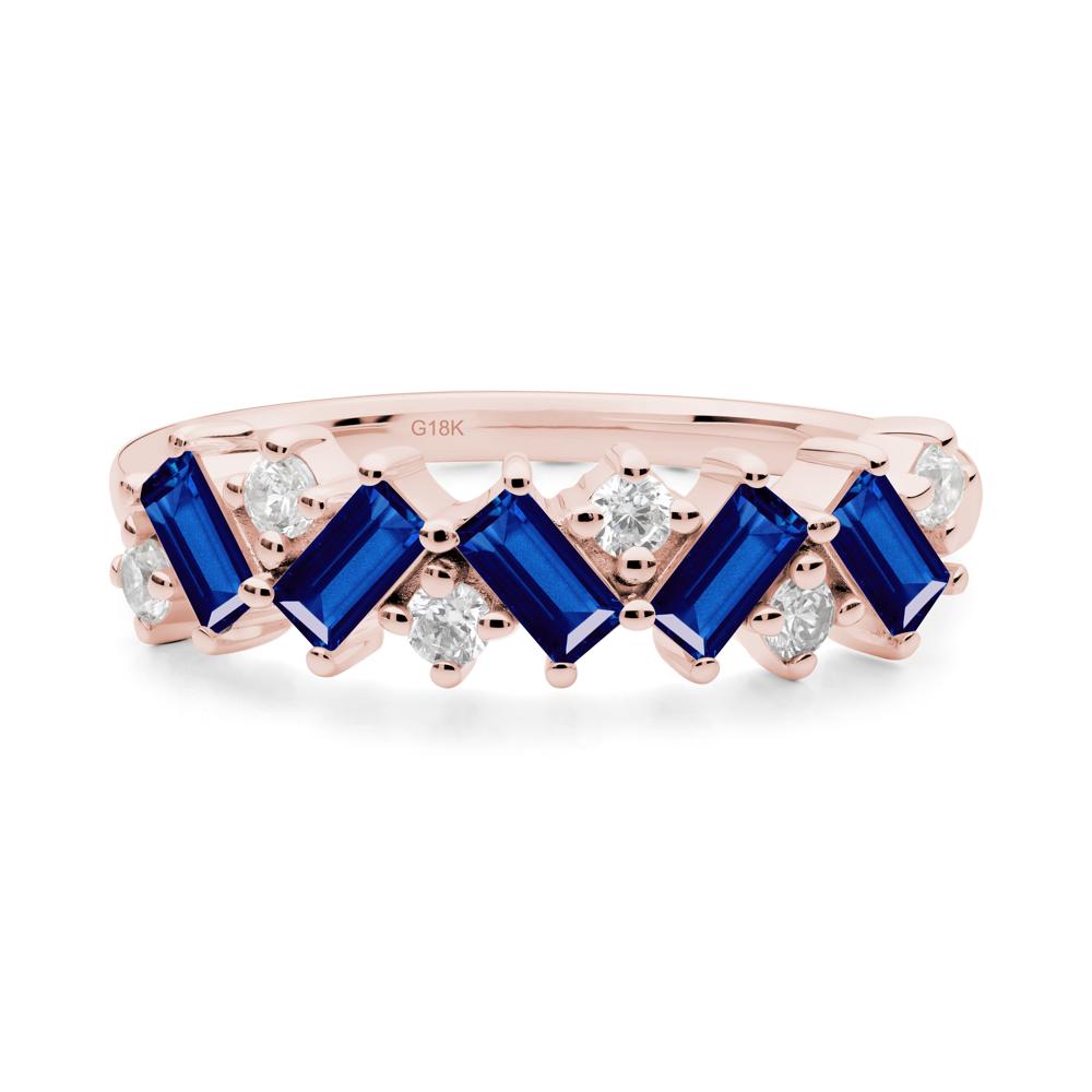 Baguette Sapphire Ring - LUO Jewelry #metal_18k rose gold