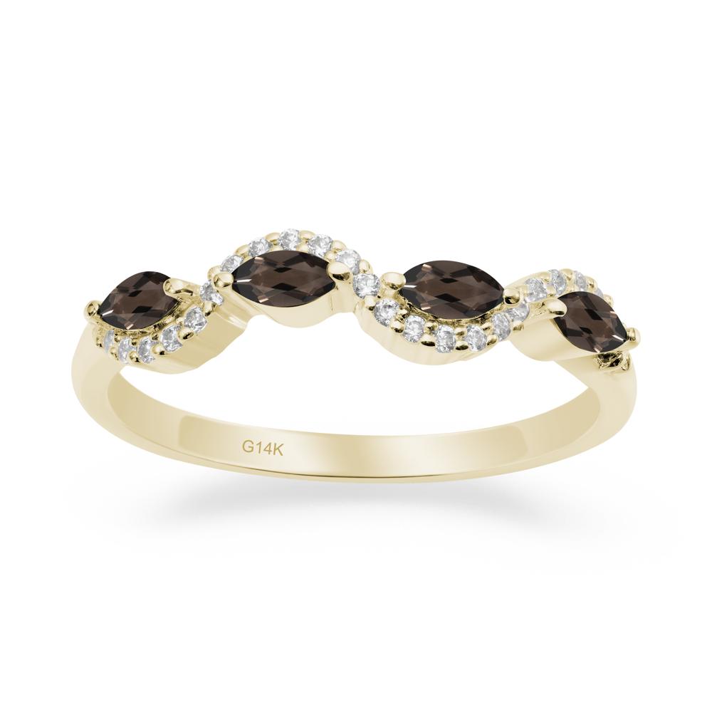 Marquise Cut Smoky Quartz Ring - LUO Jewelry #metal_14k yellow gold