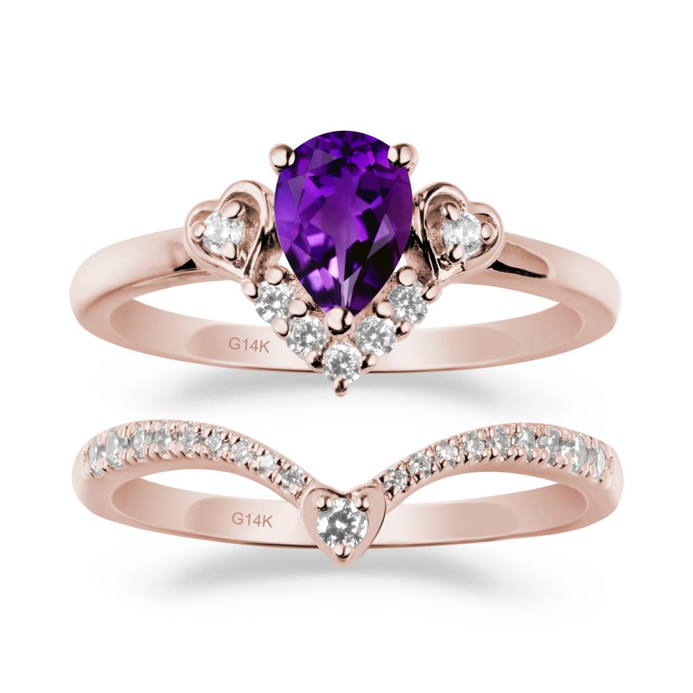 Amethyst Tiara Ring Set - LUO Jewelry #metal_xxxxx