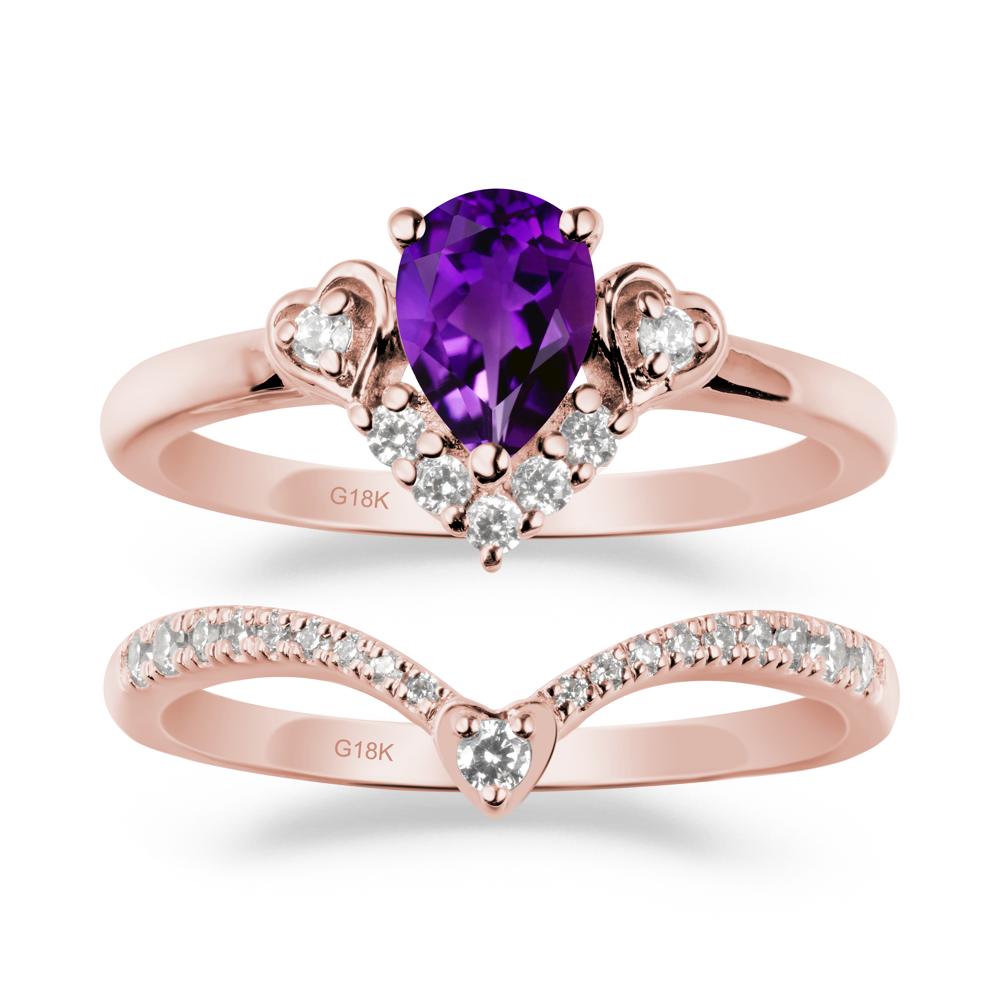 Amethyst Tiara Ring Set - LUO Jewelry #metal_xxxxx