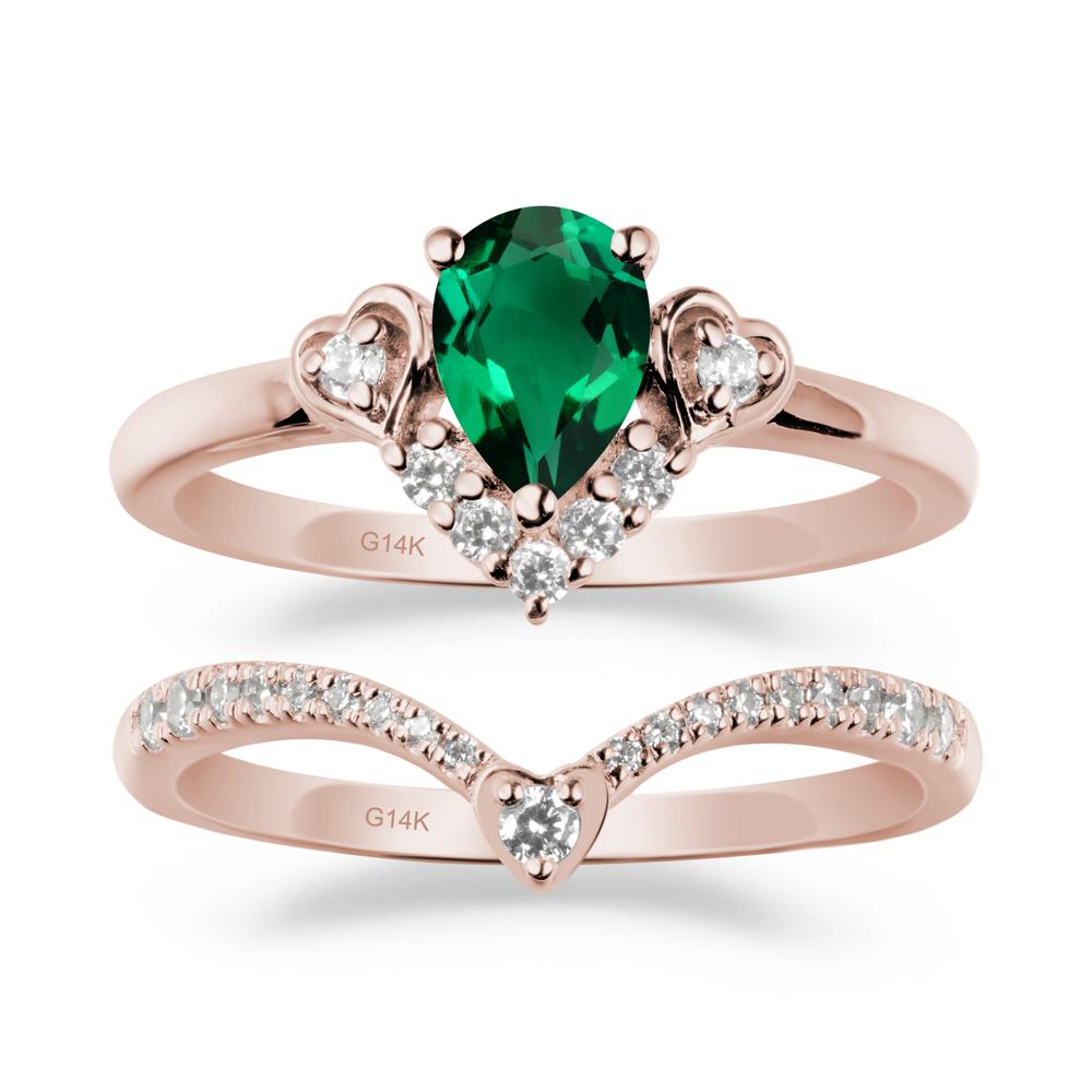Emerald Tiara Ring Set - LUO Jewelry #metal_xxxxx