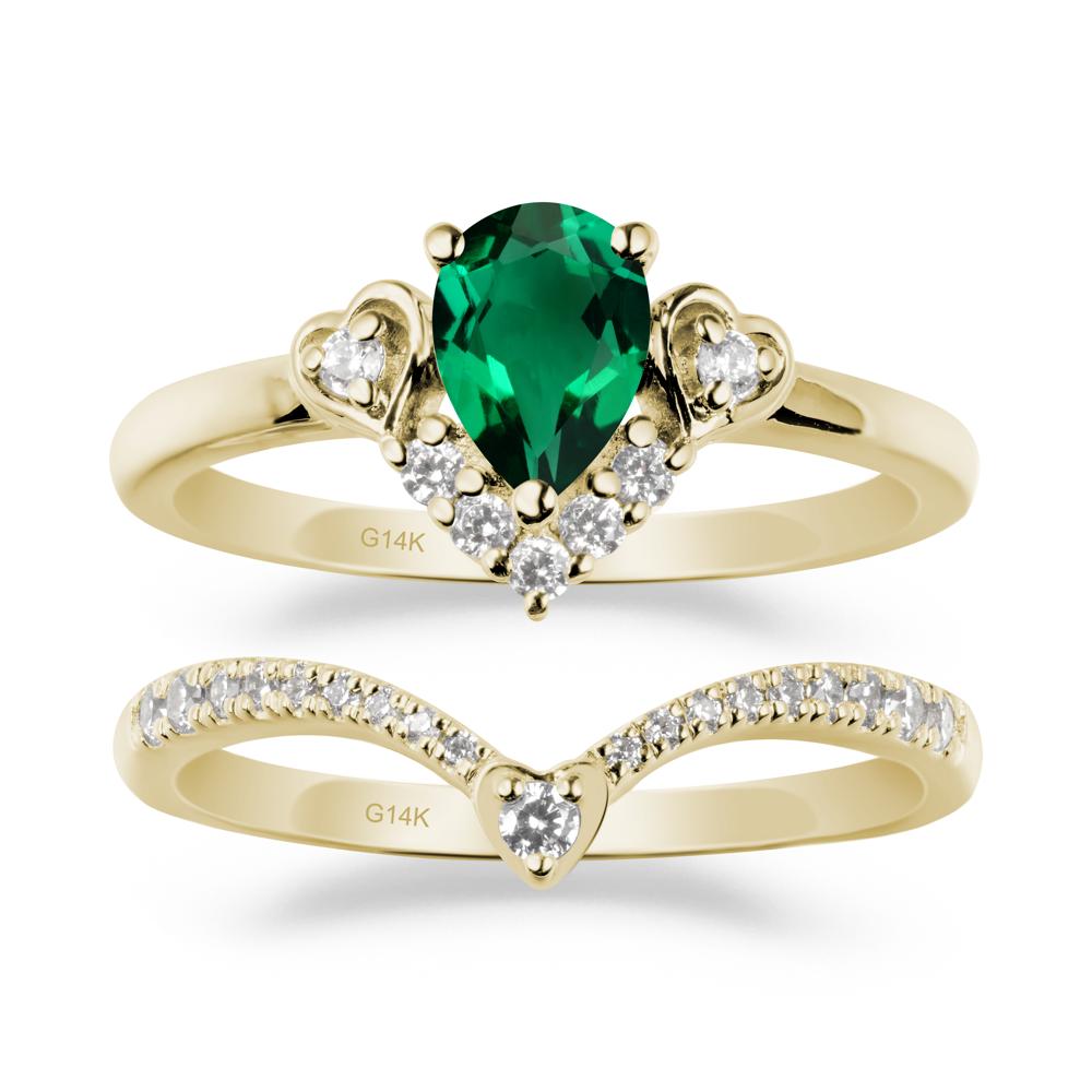 Emerald Tiara Ring Set - LUO Jewelry #metal_xxxxx