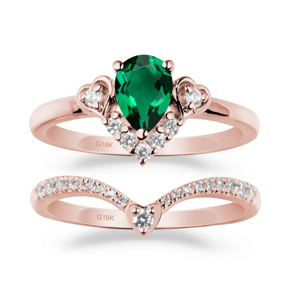 Emerald Tiara Ring Set - LUO Jewelry #metal_xxxxx