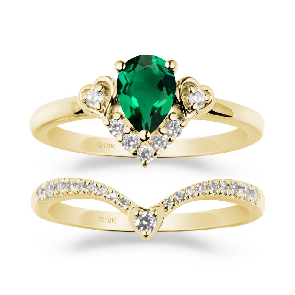 Emerald Tiara Ring Set - LUO Jewelry #metal_xxxxx
