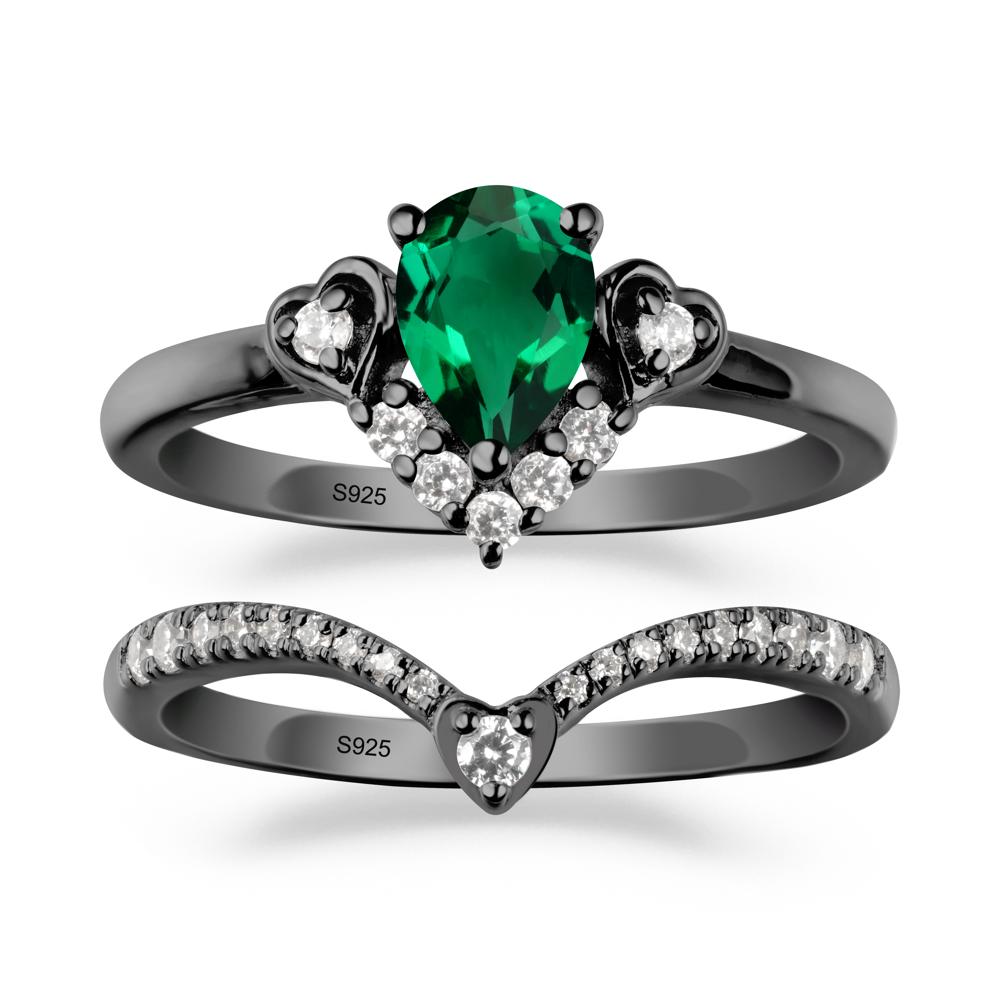 Emerald Tiara Ring Set - LUO Jewelry #metal_xxxxx