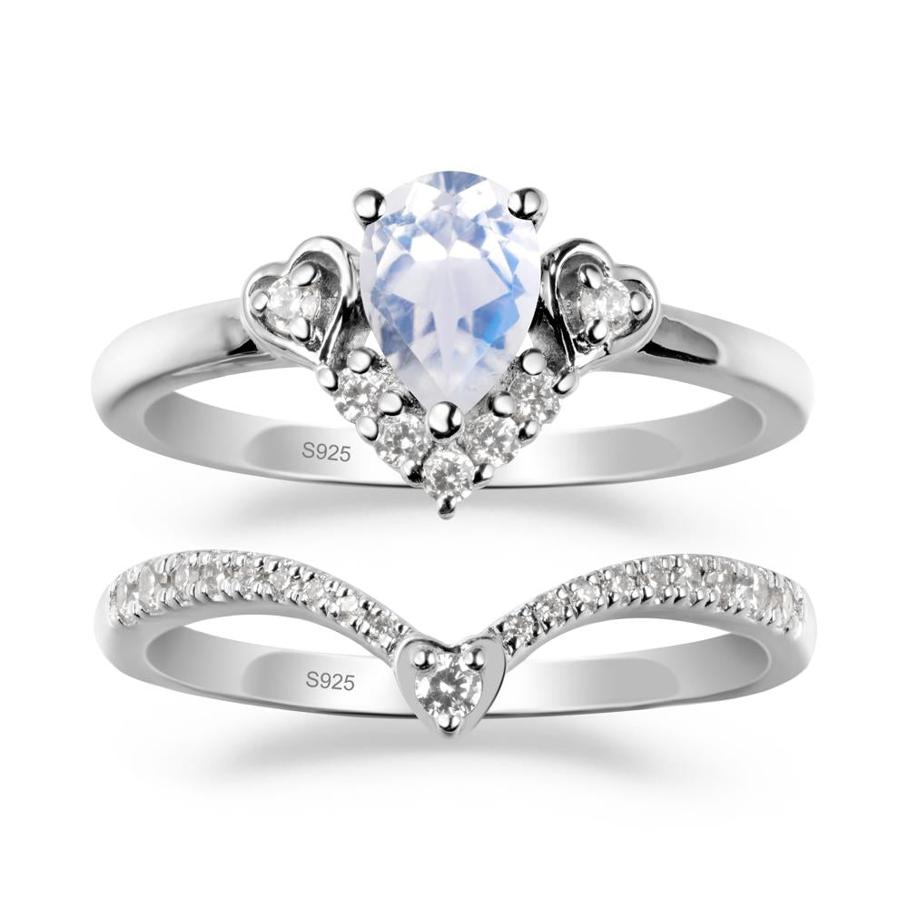 Moonstone Tiara Ring Set - LUO Jewelry #metal_xxxxx
