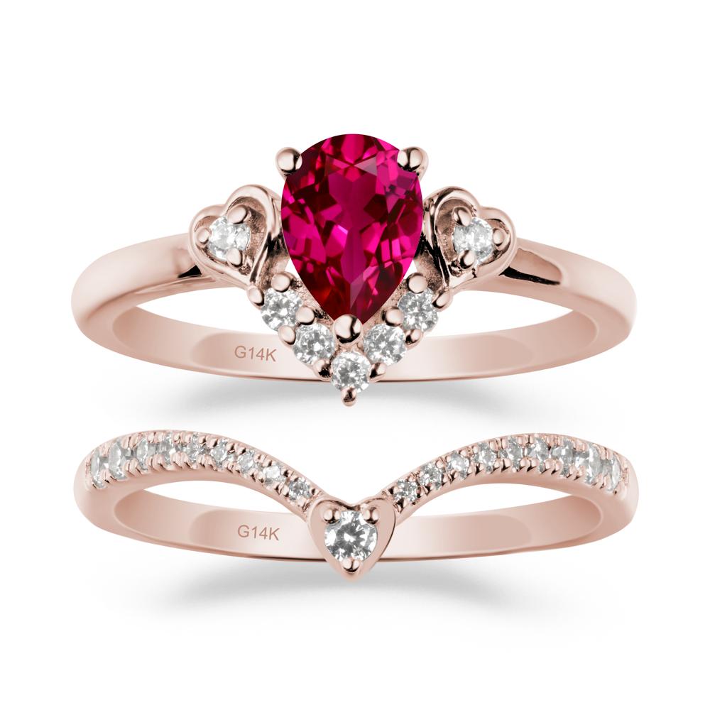 Ruby Tiara Ring Set - LUO Jewelry #metal_xxxxx