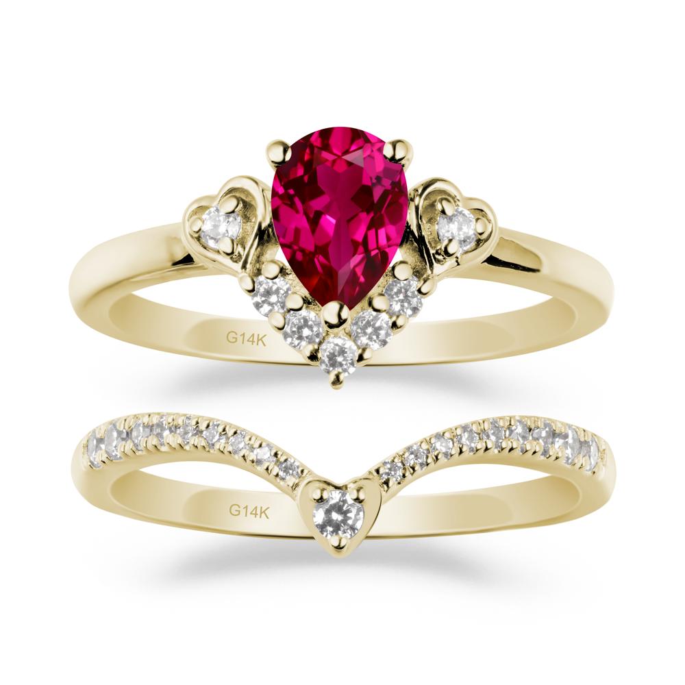 Ruby Tiara Ring Set - LUO Jewelry #metal_xxxxx