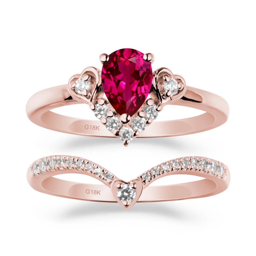 Ruby Tiara Ring Set - LUO Jewelry #metal_xxxxx