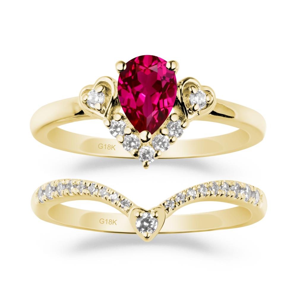 Ruby Tiara Ring Set - LUO Jewelry #metal_xxxxx