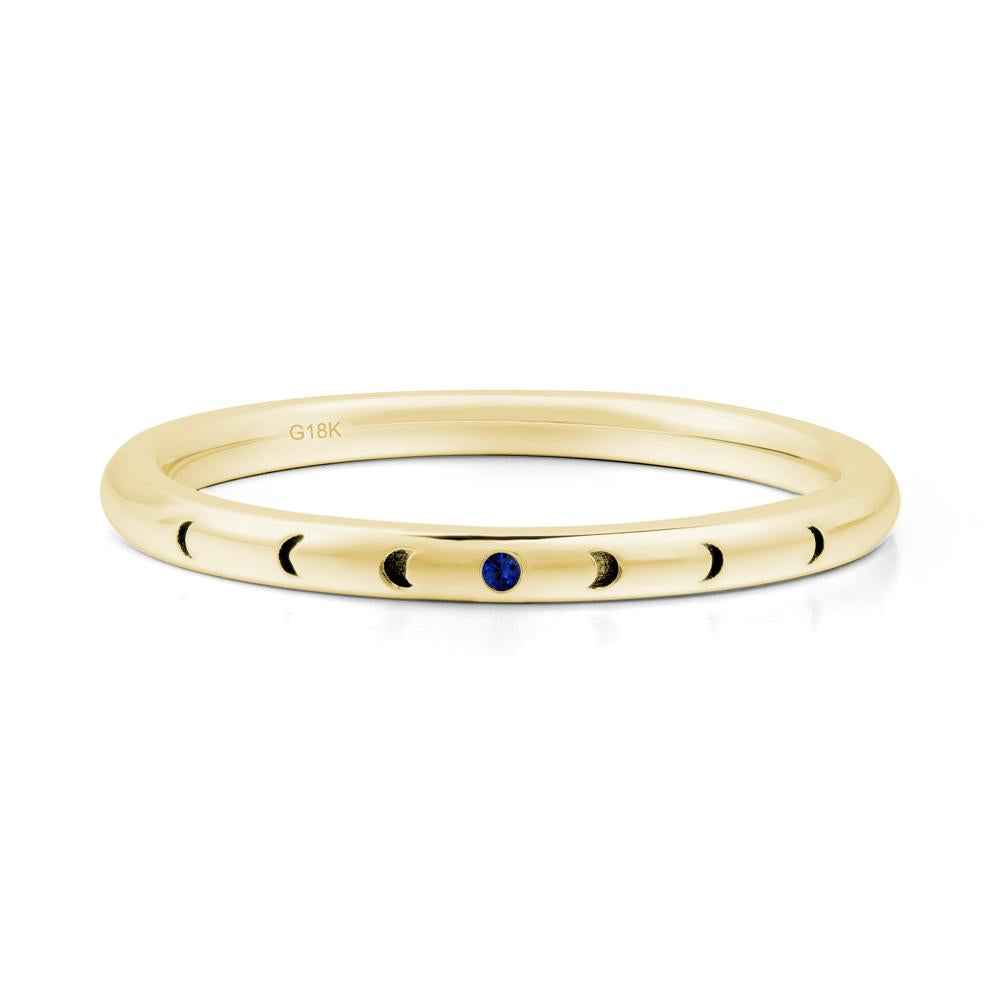 Celestial Moon Stackable Sapphire Ring - LUO Jewelry #metal_18k yellow gold