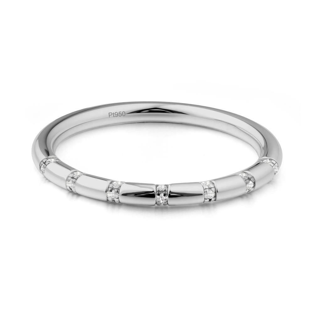 Simple Diamond Stackable Eternity Ring - LUO Jewelry #metal_platinum