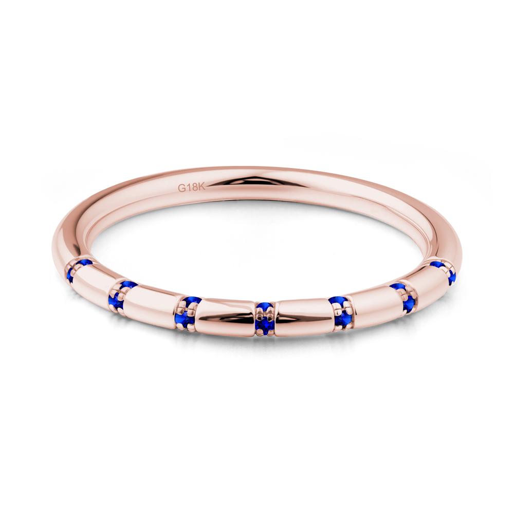 Sapphire Stackable Wedding Band - LUO Jewelry #metal_18k rose gold