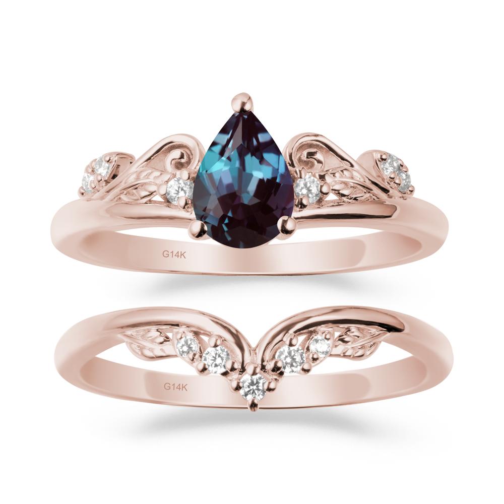 Vintage Vine Alexandrite Bridal Set - LUO Jewelry #metal_xxxxx