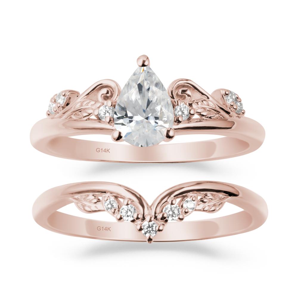 Vintage Vine Cubic Zirconia Bridal Set - LUO Jewelry #metal_xxxxx