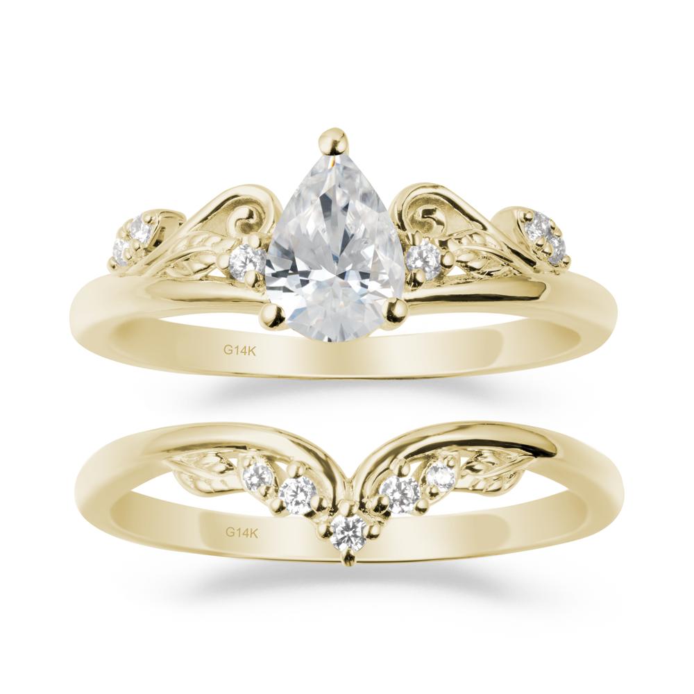 Vintage Vine Cubic Zirconia Bridal Set - LUO Jewelry #metal_xxxxx