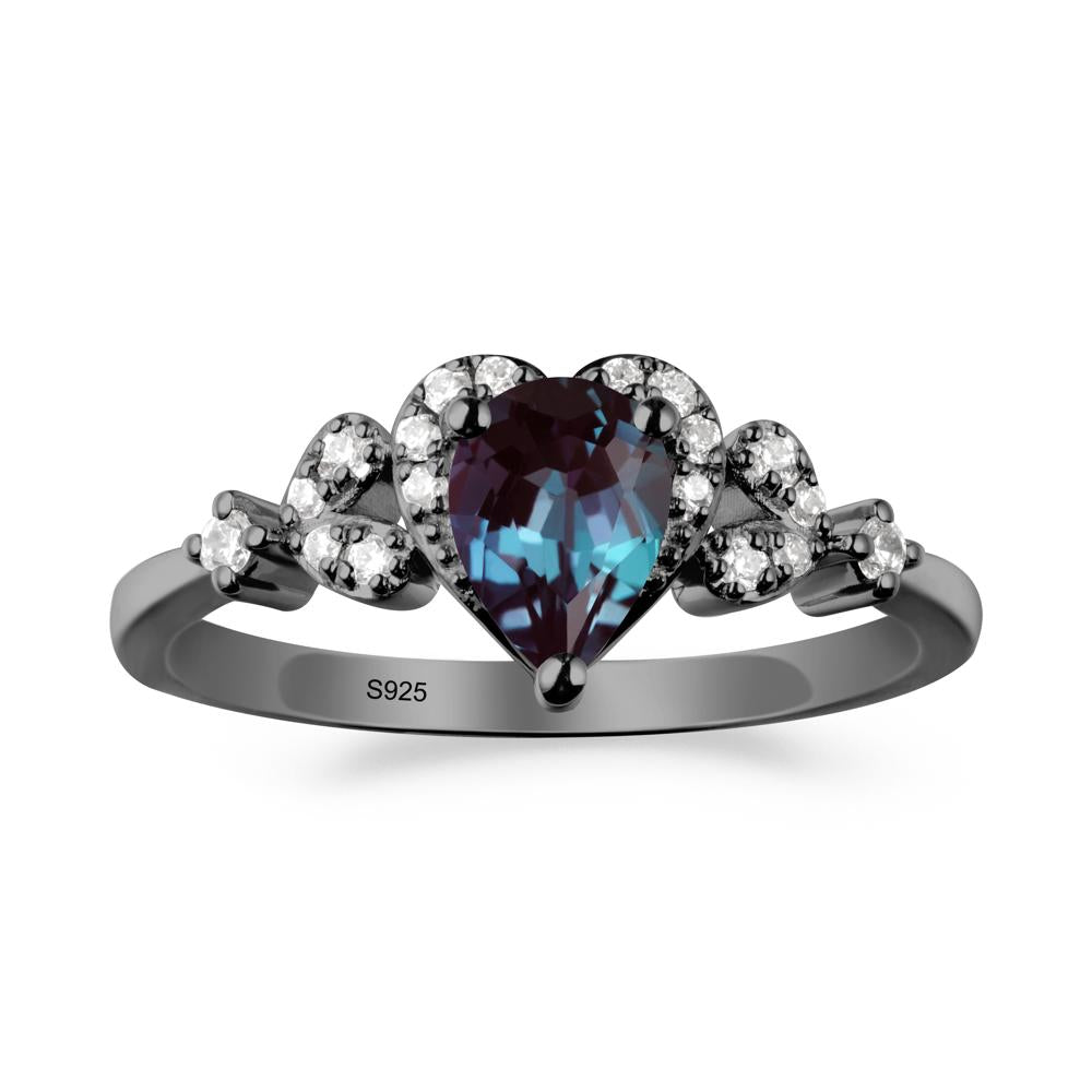 Pear Shaped Alexandrite Statement Ring - LUO Jewelry #metal_black finish sterling silver
